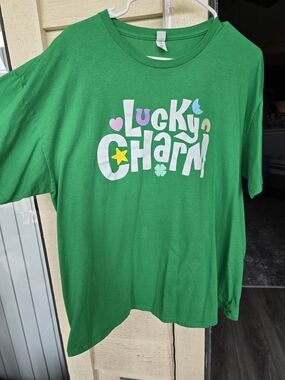 Fruit of the Loom Green "Lucky Charm" Graphic Tee